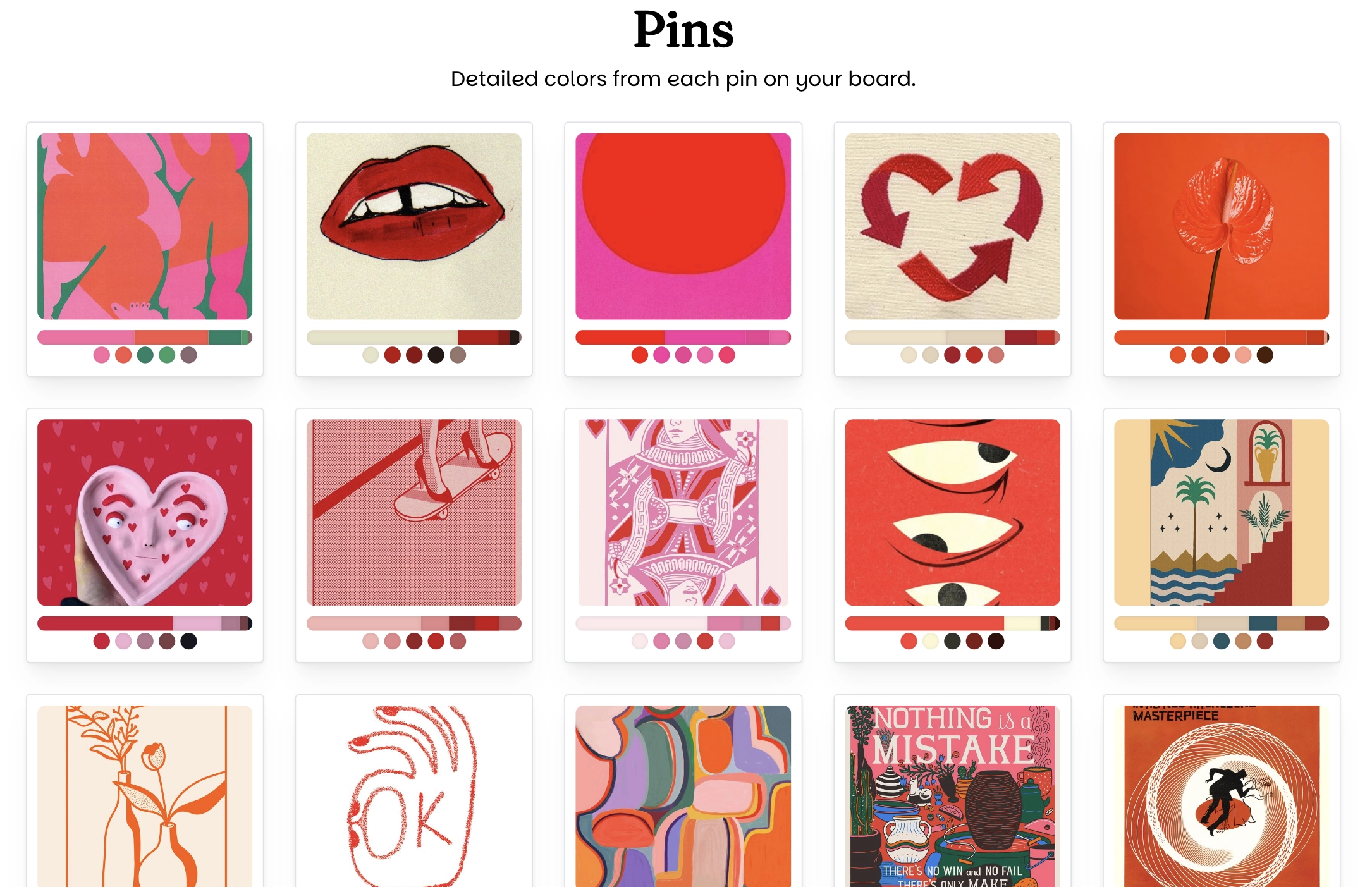 Extract colors per pin