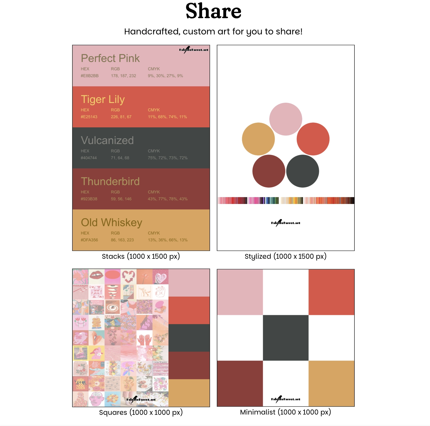 Custom color palette images